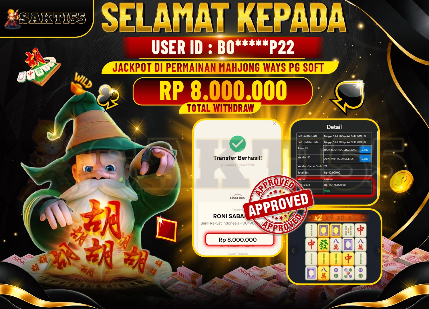 BUKTI JACKPOT MAHJONG WAYS - SAKTI55