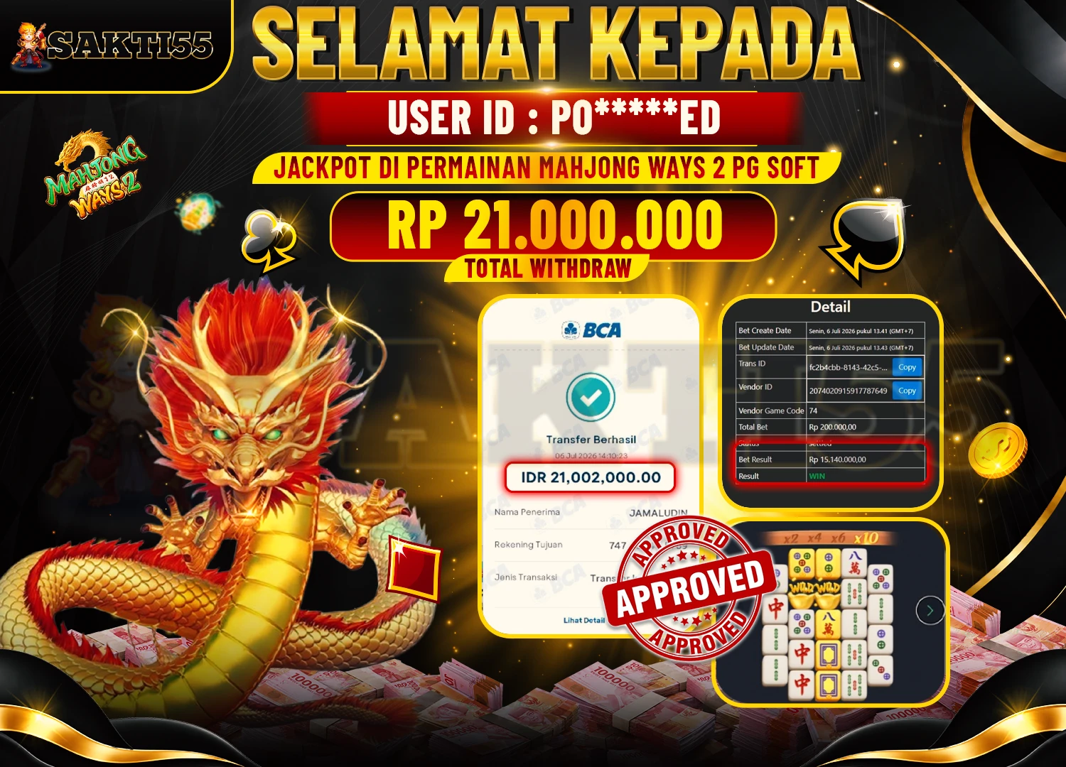 BUKTI JACKPOT MAHJONG WAYS 2 - SAKTI55