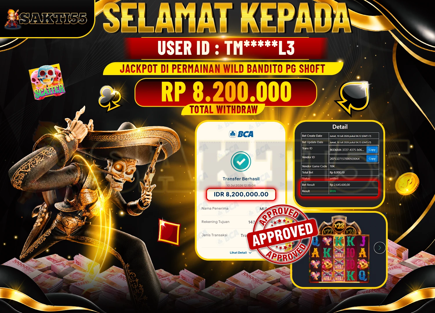 BUKTI JACKPOT WILD BANDITO - SAKTI55