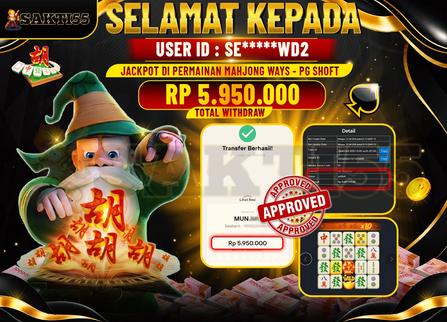 BUKTI JACKPOT MAHJONG WAYS - SAKTI55